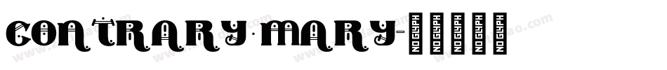 Contrary Mary字体转换